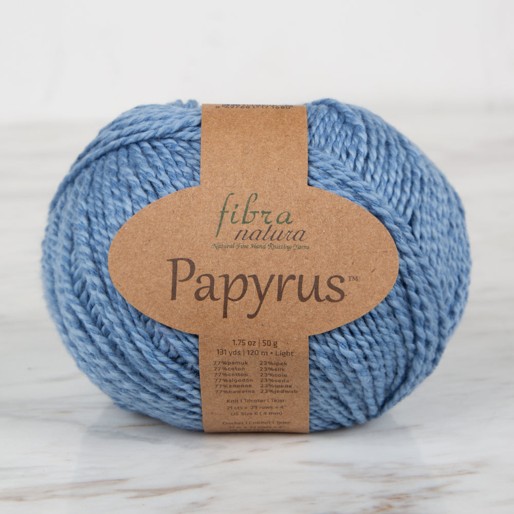 Fibra Natura Papyrus Hand Knitting Yarn, Blue - 229-15