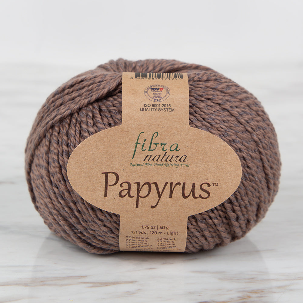 Fibra Natura Papyrus Hand Knitting Yarn,Brown- 229-24