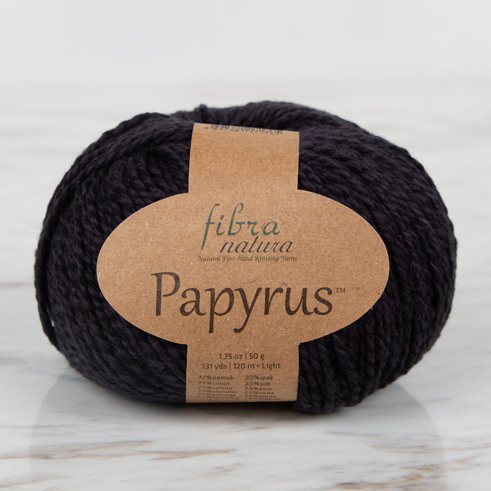 Fibra Natura Papyrus Hand Knitting Yarn,Black - 229-26