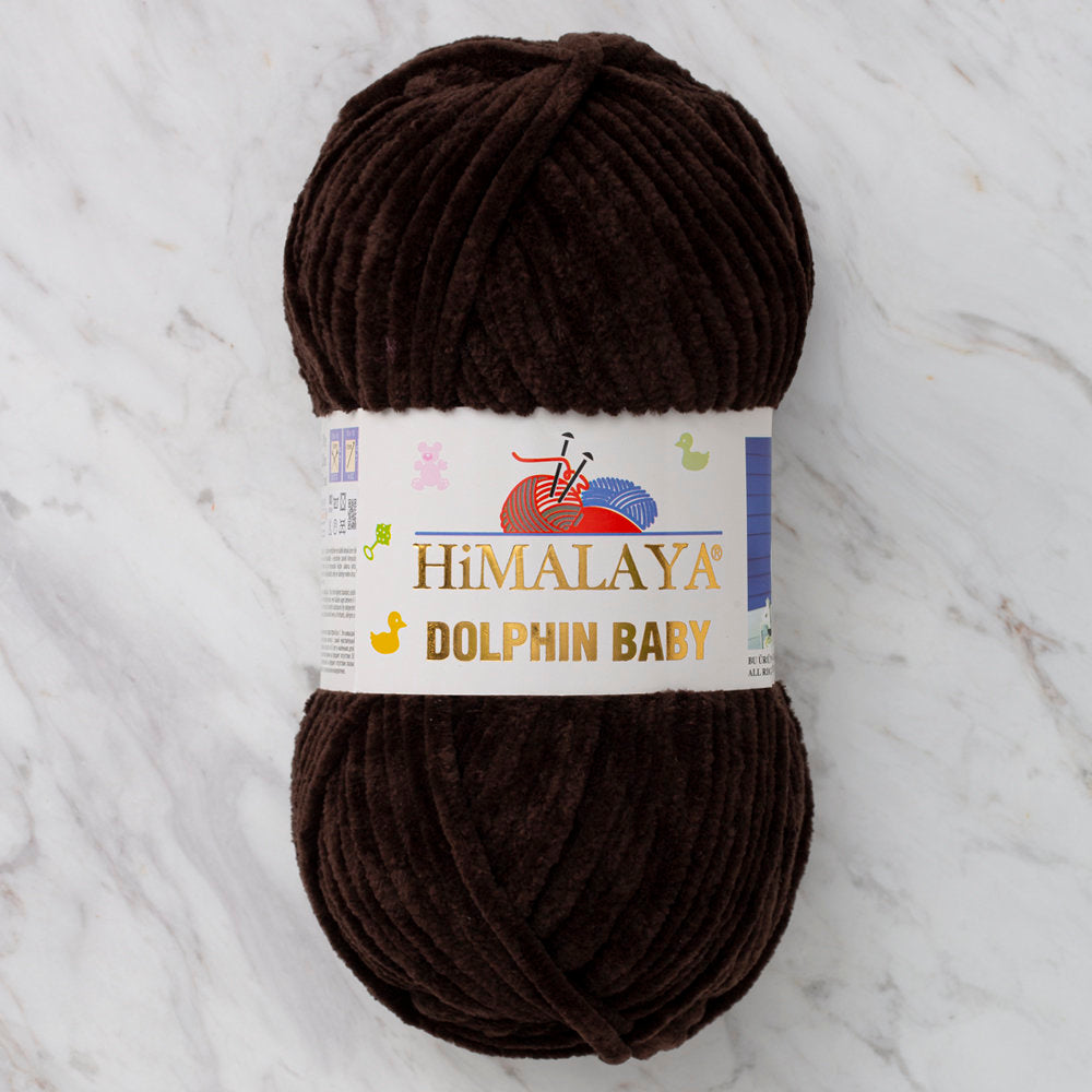 Himalaya Dolphin Baby Chenille Yarn, Brown - 80343