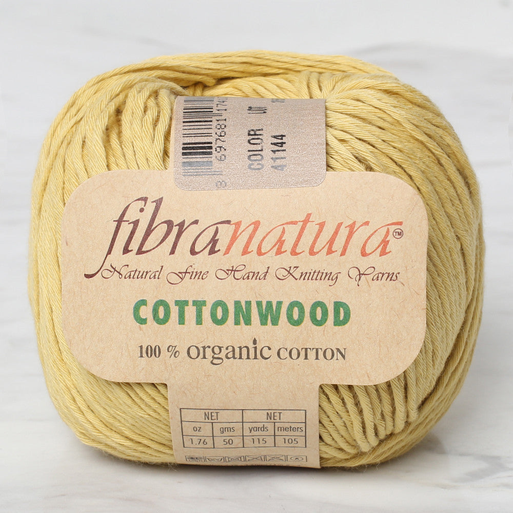 Fibra Natura Cottonwood Knitting Yarn, Yellow - 41144