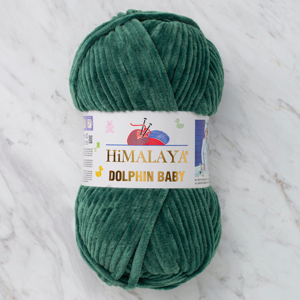 Himalaya Dolphin Baby Chenille Yarn, Green - 80360