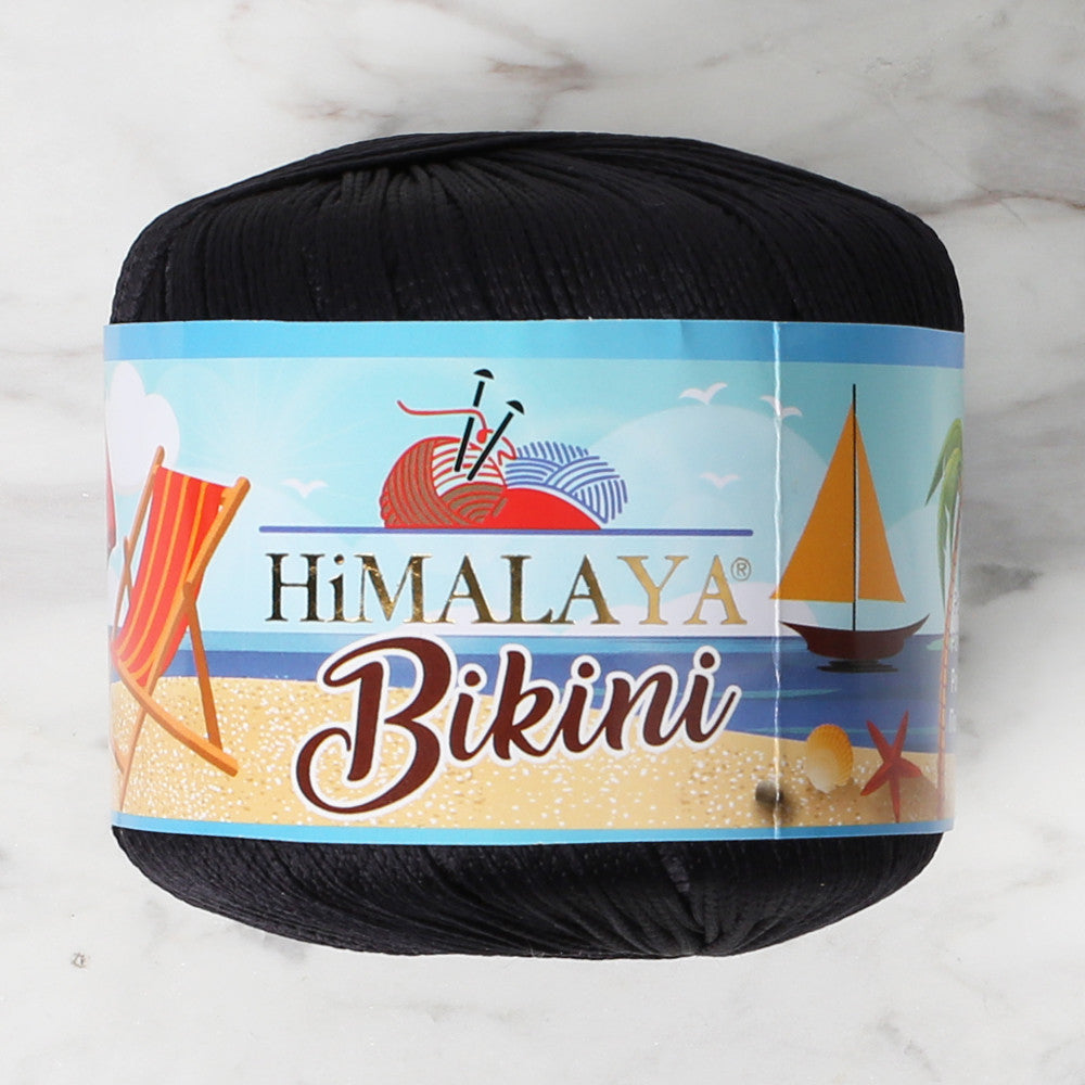 Himalaya Bikini Knitting Yarn, Black - 80612