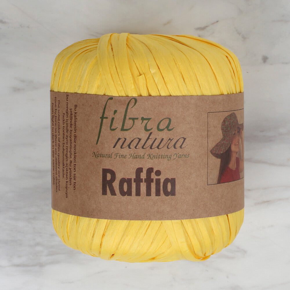 Fibra Natura Raffia 40gr Yarn, Yellow -116-18