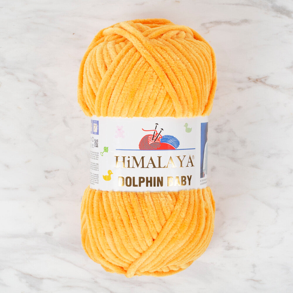 Himalaya Dolphin Baby Chenille Yarn, Yellow - 80368