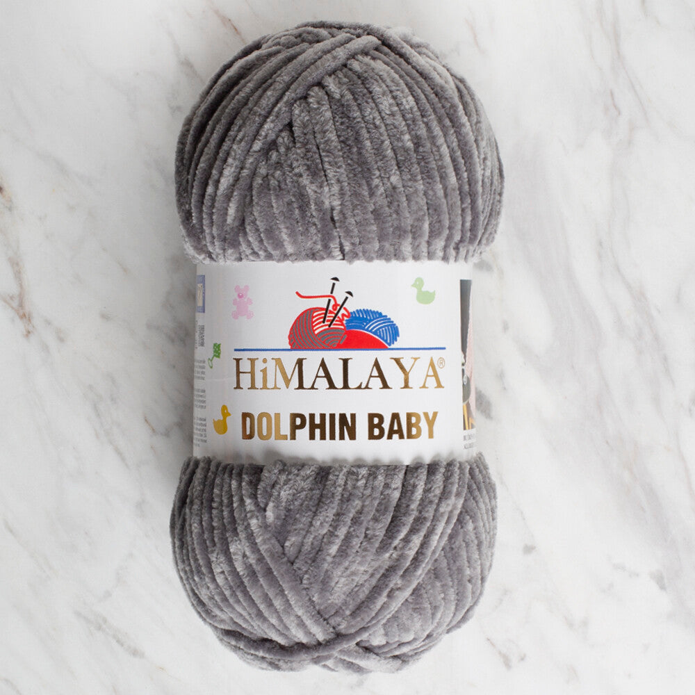 Himalaya Dolphin Baby Chenille Yarn, Grey - 80369