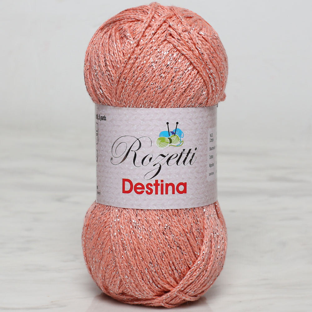 Rozetti Destina 50 gr Yarn, Pinkish Orange - 45004