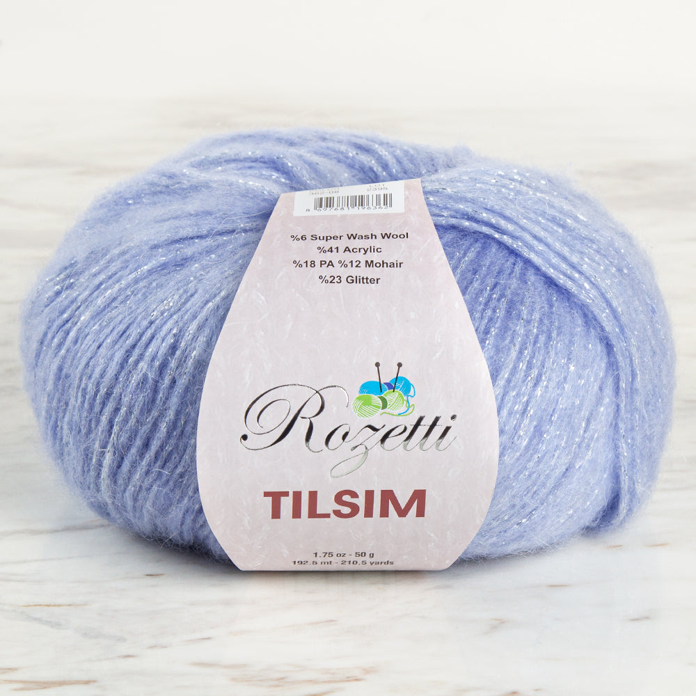 Rozetti Tılsım Glittery Hand Knitting Yarn Light Blue - 362-08