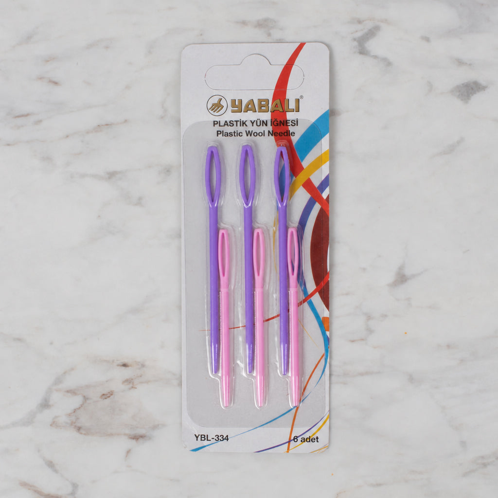 Yabalı Plastic Tapestry Needle (6 Pack), Dark Green Pink - YB - 334