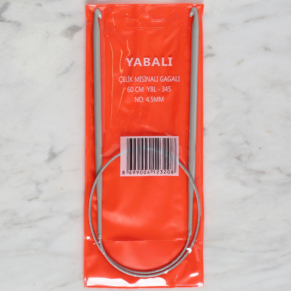 Yabalı 4.5mm 60 cm Steel Cable Tunisian/Afghan Knitting Needle - YBL - 345