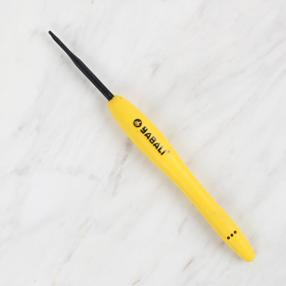 Yabalı Black Tip Soft Handle 2mm Crochet Hook, Yellow - YBL - 041