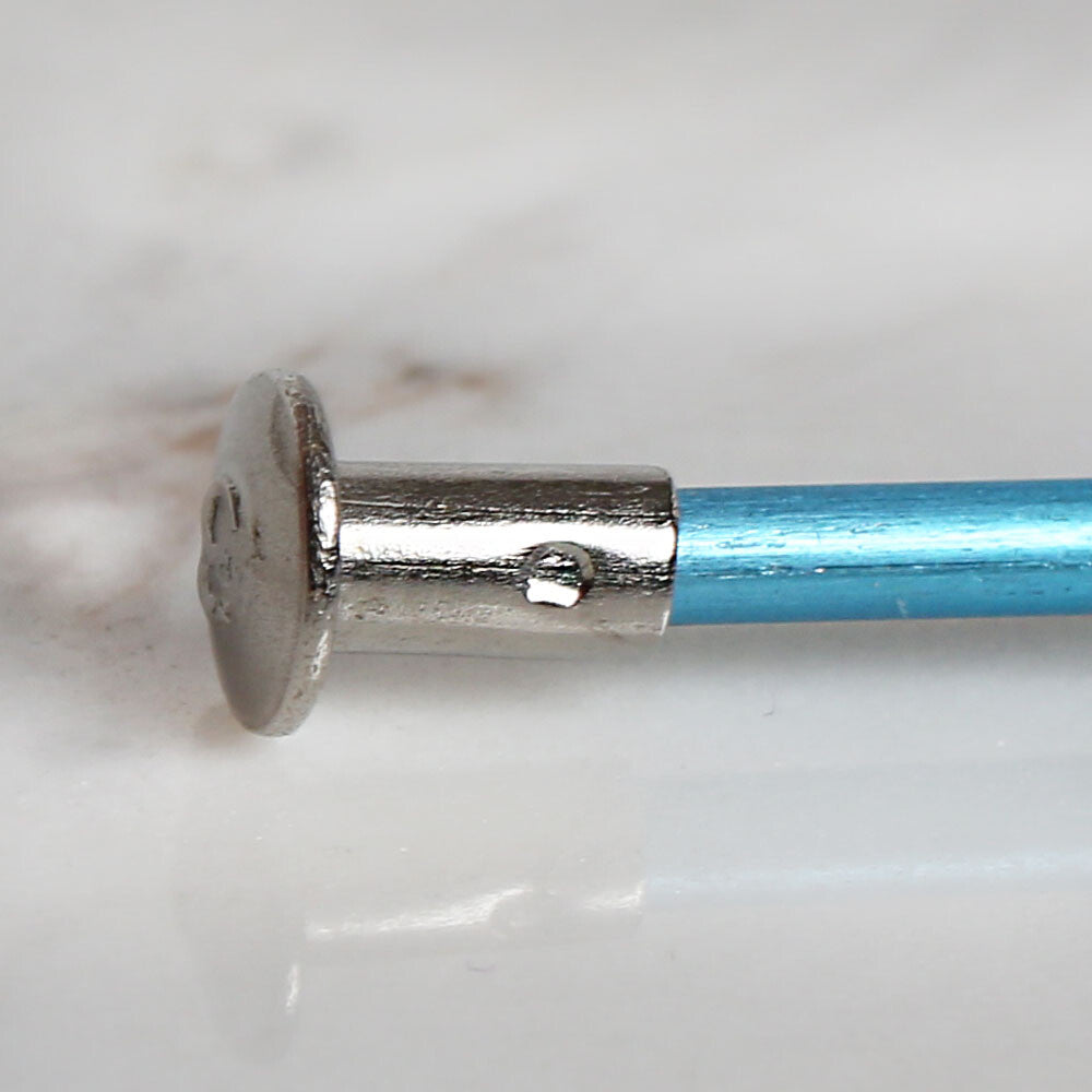 Yabalı 3mm 35 cm Knitting Needle with Measure, Blue - YBL-347
