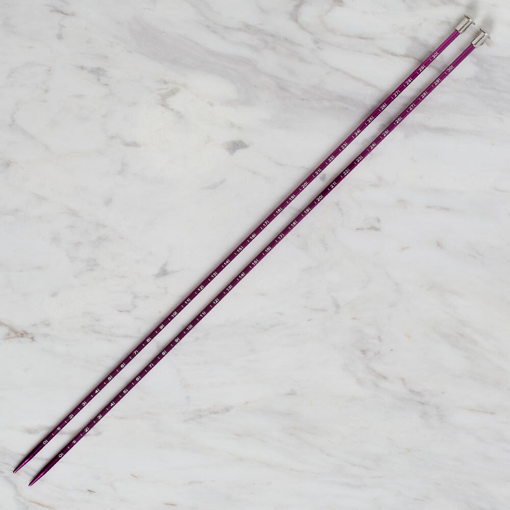 Yabalı 3.5mm 35 cm Knitting Needle with Measure, Purple - YBL-347