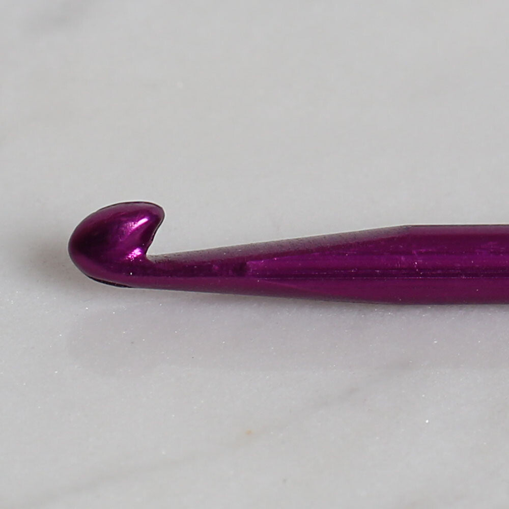 Yabalı 3.5mm 35 cm Crochet Hook with Measure, Purple - YBL-348