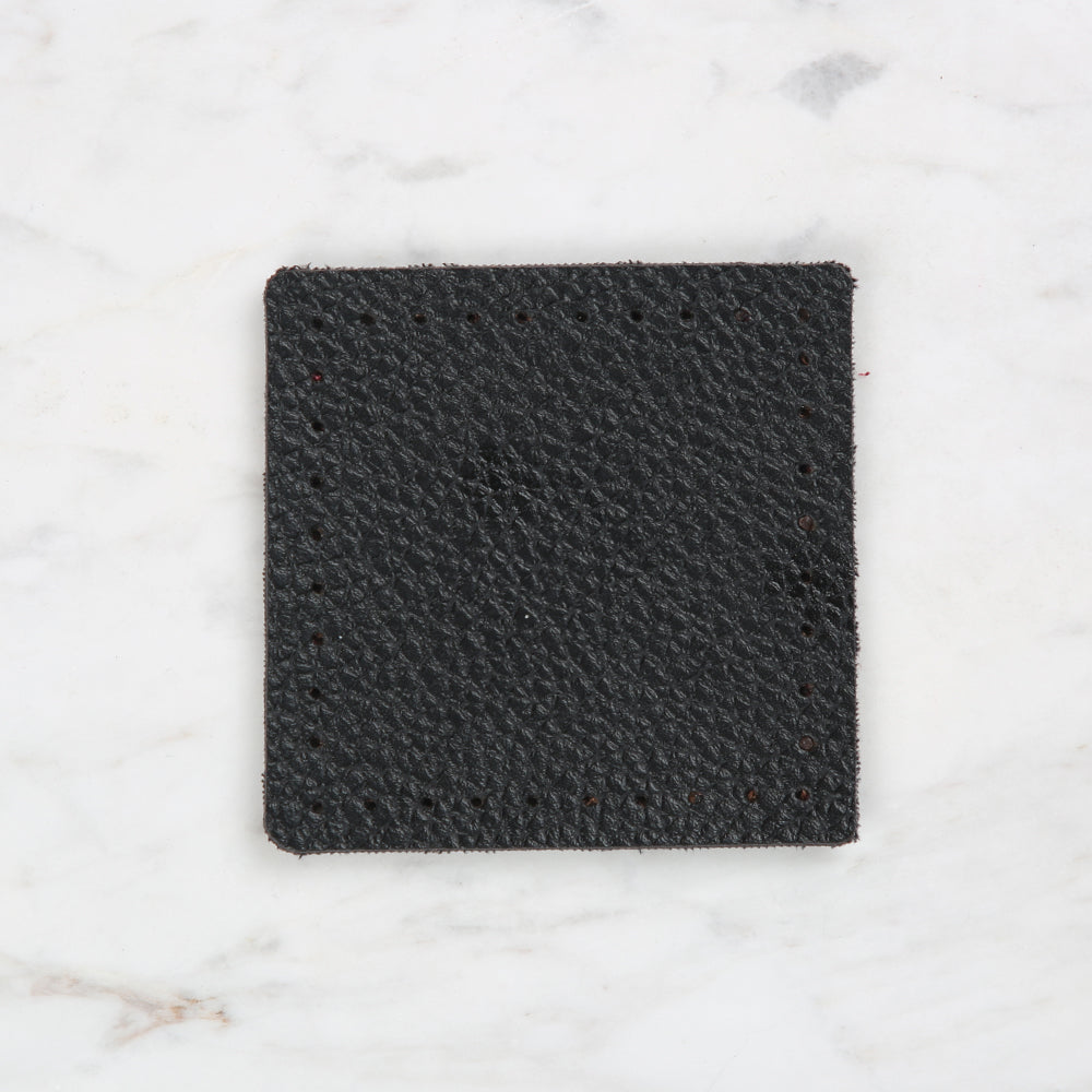 Knitme Square Leather 8x8 cm Black BA-0051