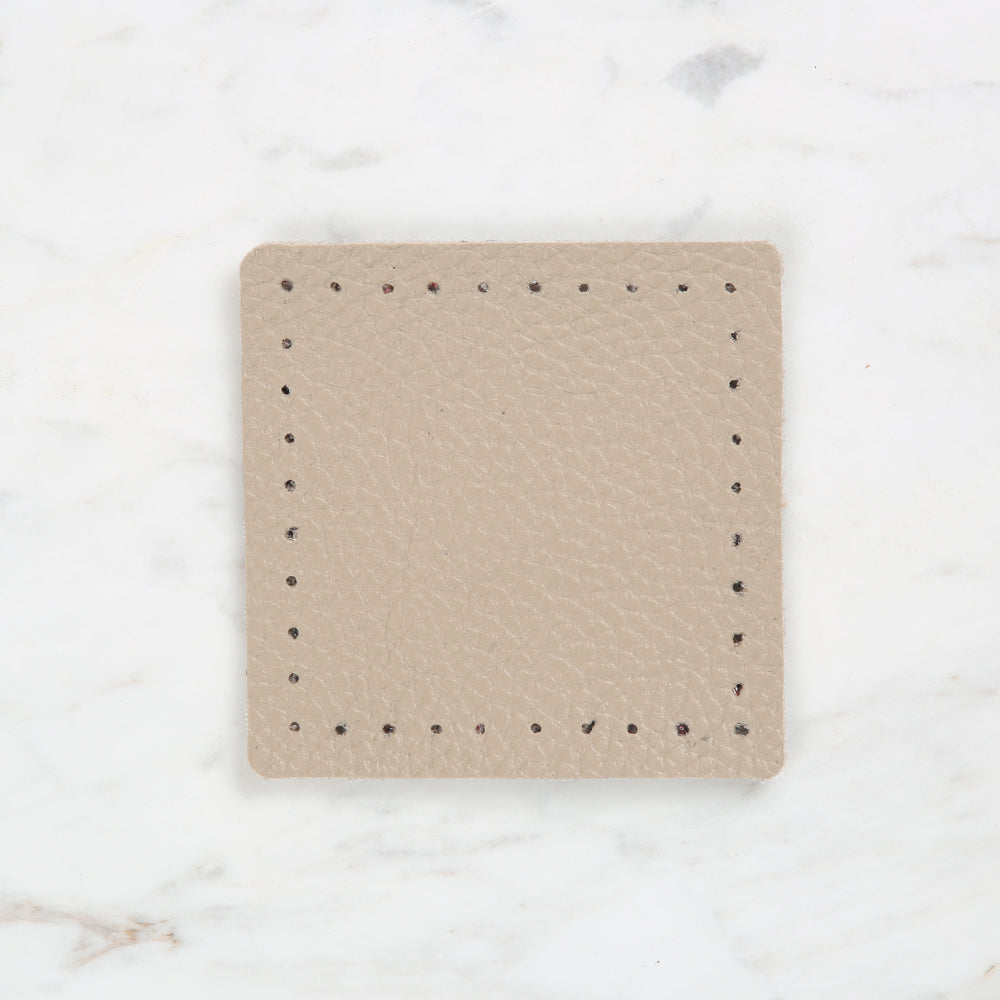 Knitme Square Leather 8x8 cm Beige BA-0051
