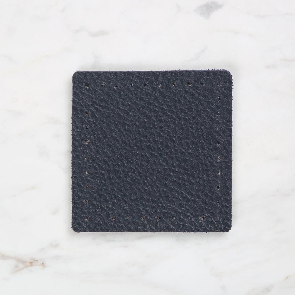Knitme Square Leather 8x8 cm Navy Blue BA-0051