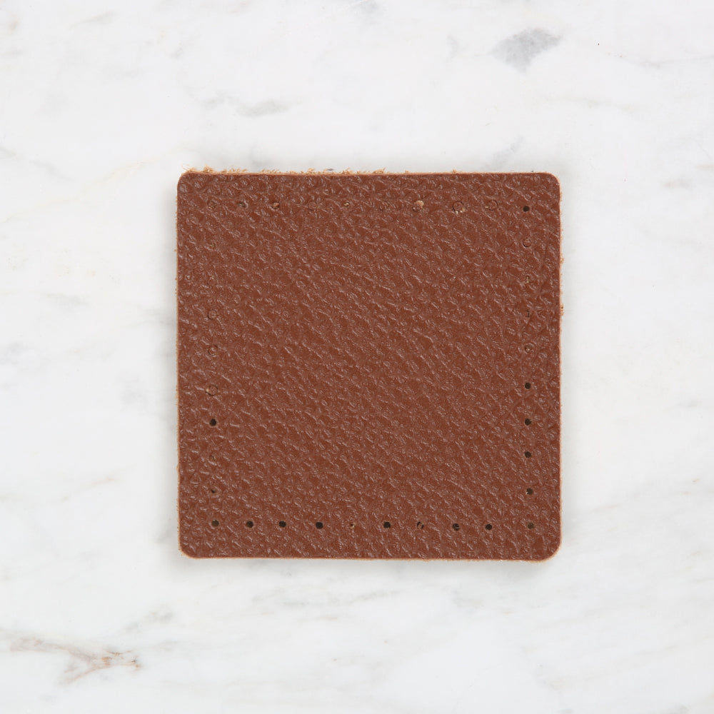Knitme Square Leather 8x8 cm Cinnamon BA-0051
