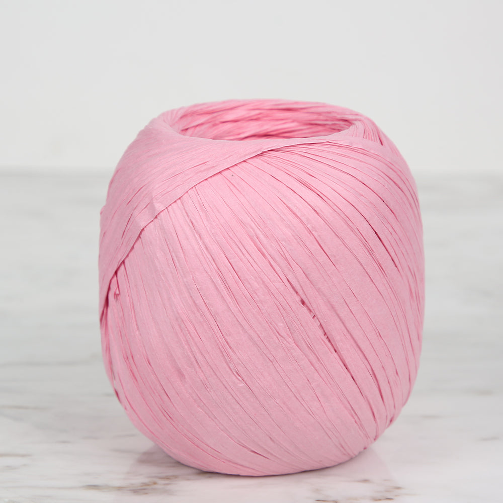 Iplix Natural Raffia Paper Yarn ,Pink - 23