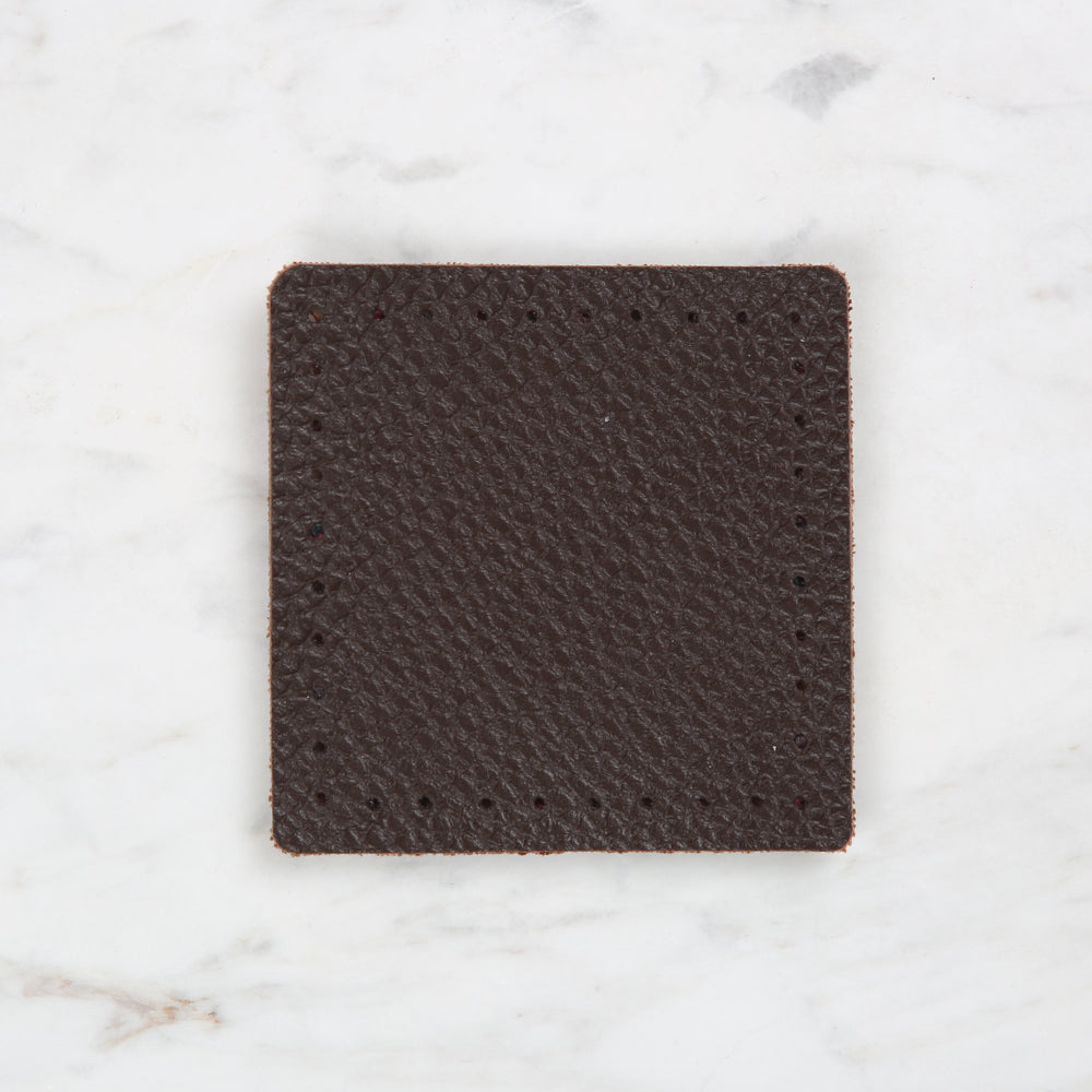 Knitme Square Leather 8x8 cm Brown BA-0051