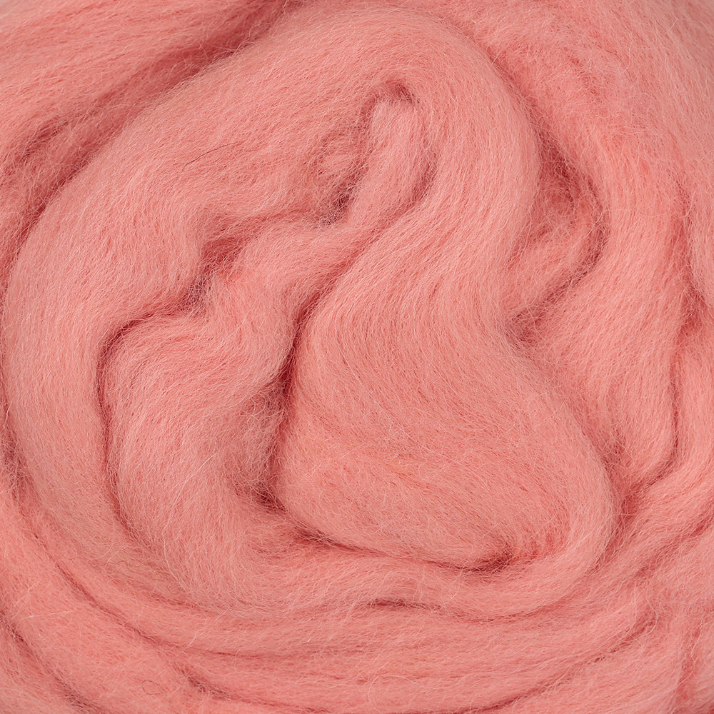 Kartopu Natural Wool Roving Felt,Salmon - K217