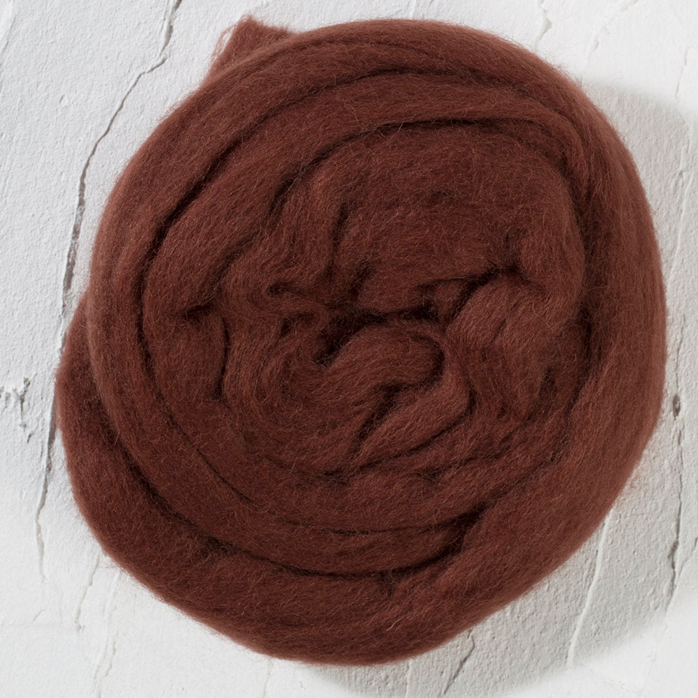 Kartopu Natural Wool Roving Felt, Brown - K818