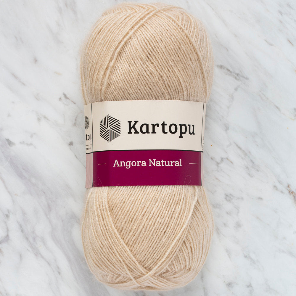 Kartopu Angora Natural Knitting Yarn,Beige - K1862
