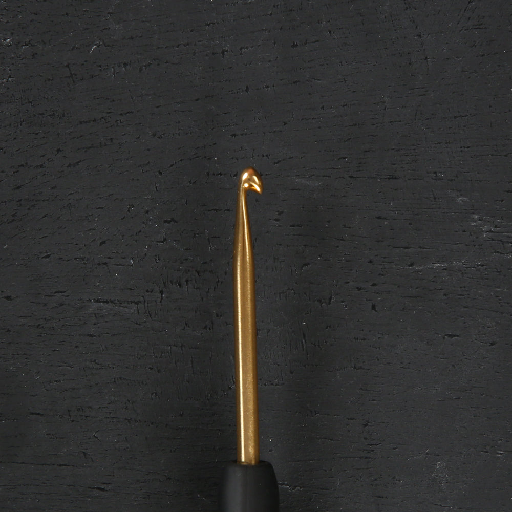KnitPro Aluminum Gold 3mm Crochet Hook, Black - 30803