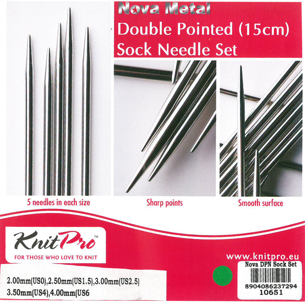 KnitPro Nova Metal 15 Cm Double Pointed Needle Set - 10651