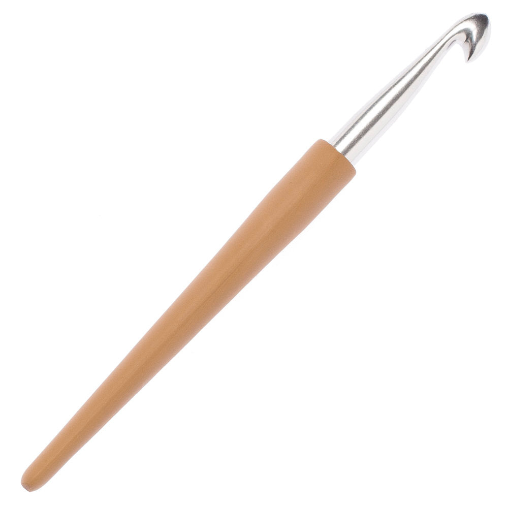 KnitPro Waves 8mm Brown Soft Handle Crochet Hook - 30916