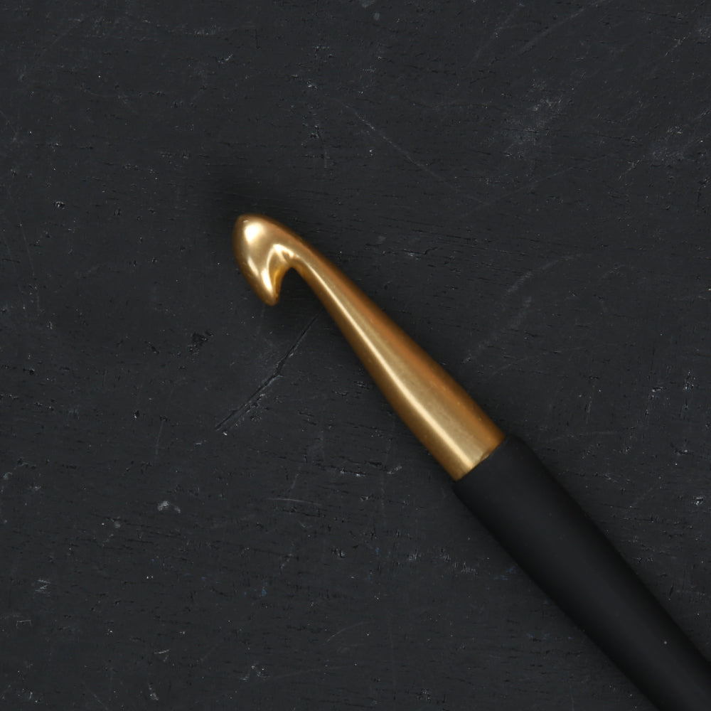 KnitPro Aluminum Gold 9mm Crochet Hook, Black - 30884