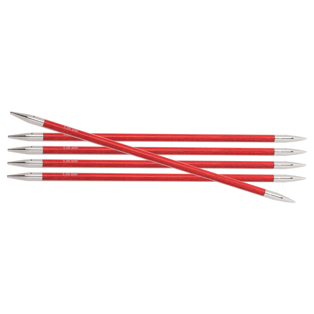 KnitPro Royale 5 mm 20 cm Wooden Double Pointed Needles, Cherry Blossom - 29039