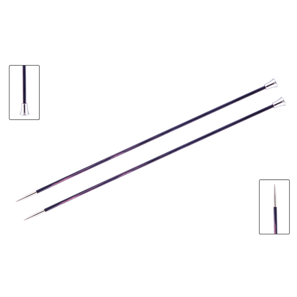 KnitPro Royale 3 mm 35 cm Wooden Single Pointed Needles, Purple Passion - 29211