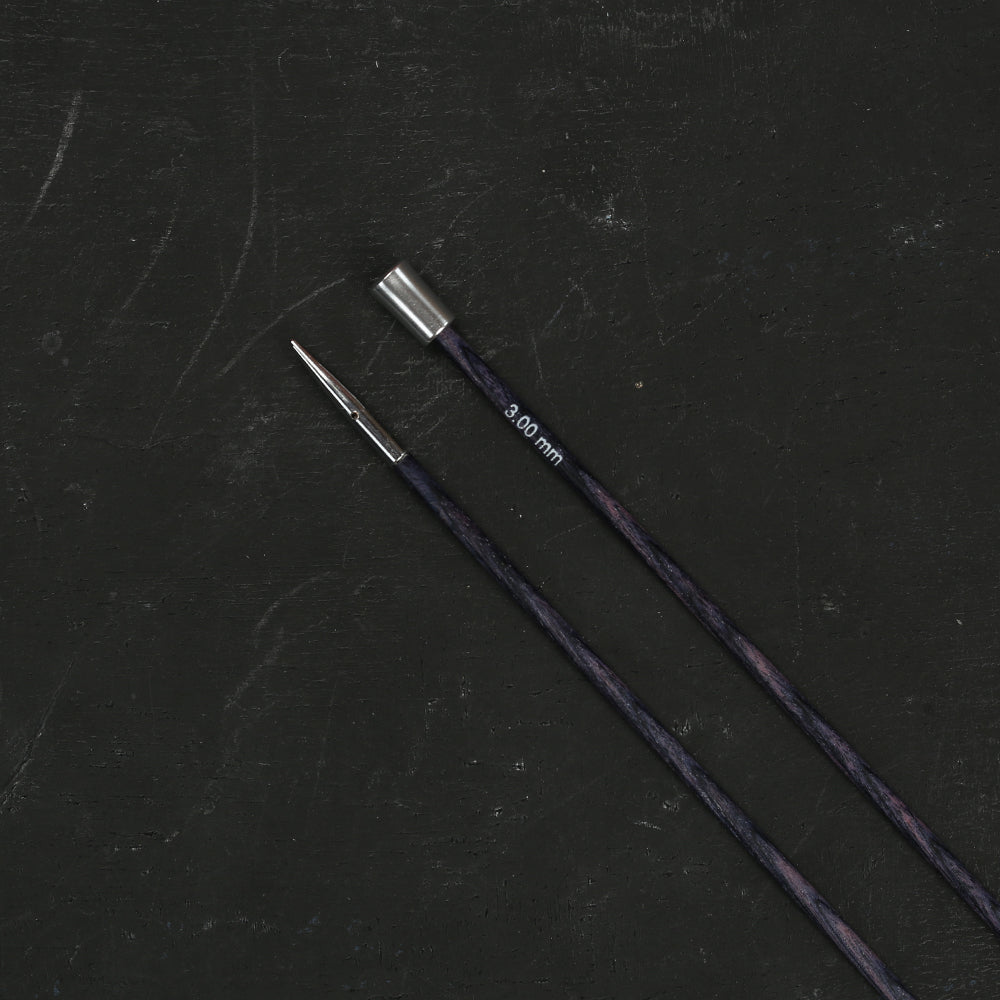 KnitPro Royale 3 mm 35 cm Wooden Single Pointed Needles, Purple Passion - 29211