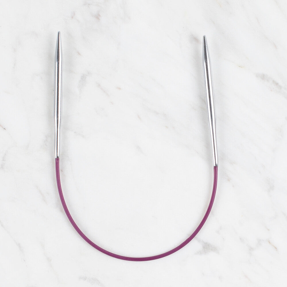 KnitPro Nova 4mm 25 cm Fixed Circular Knitting Needle, Purple - 10979