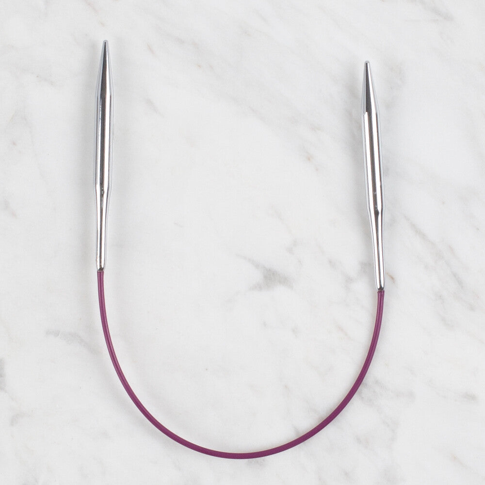 KnitPro Nova 5mm 25 cm Fixed Circular Knitting Needle, Purple - 10981