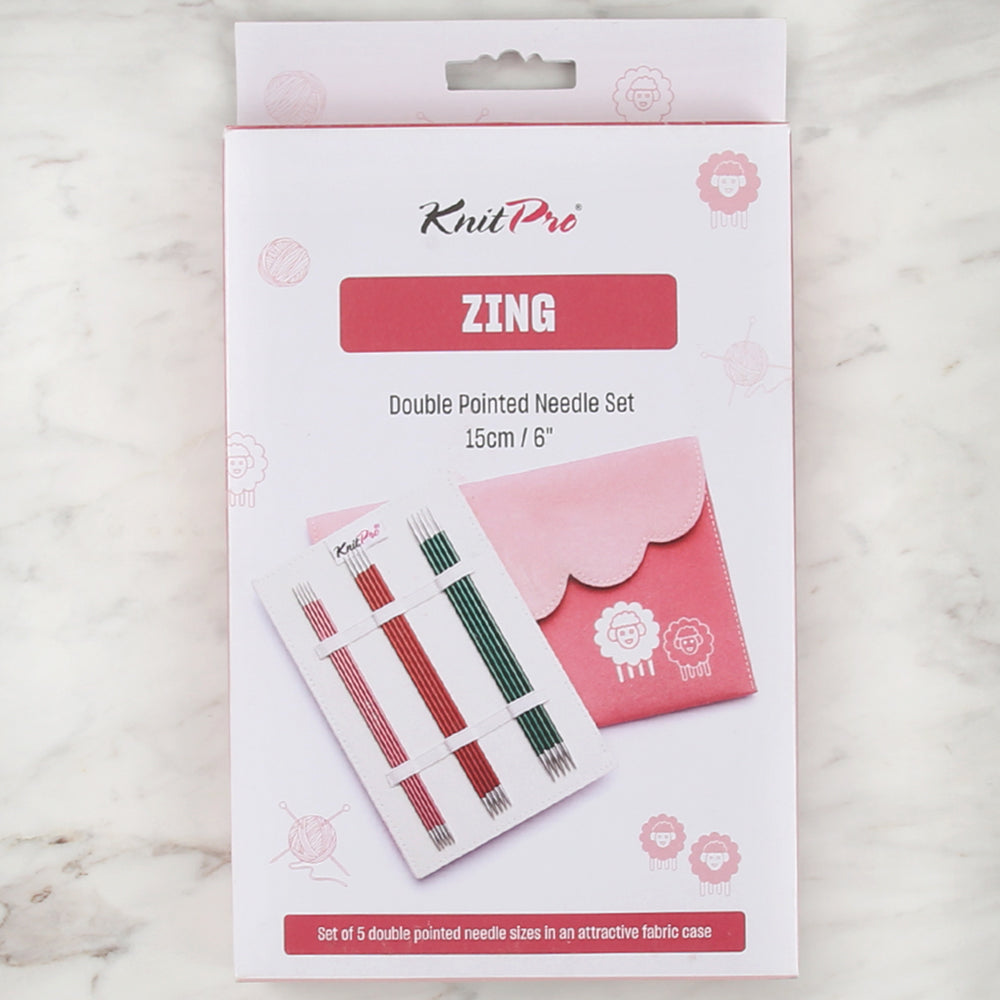 Knitpro Zing Sock Needle Set (15cm) - 47421