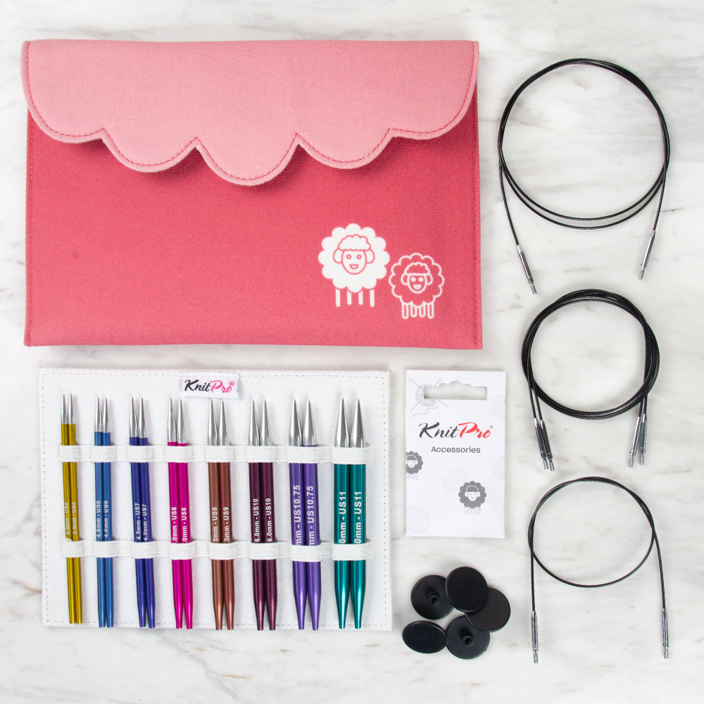 Knitpro ZING Ucu Değiştirilebilir Misinalı Deluxe Set - 47424