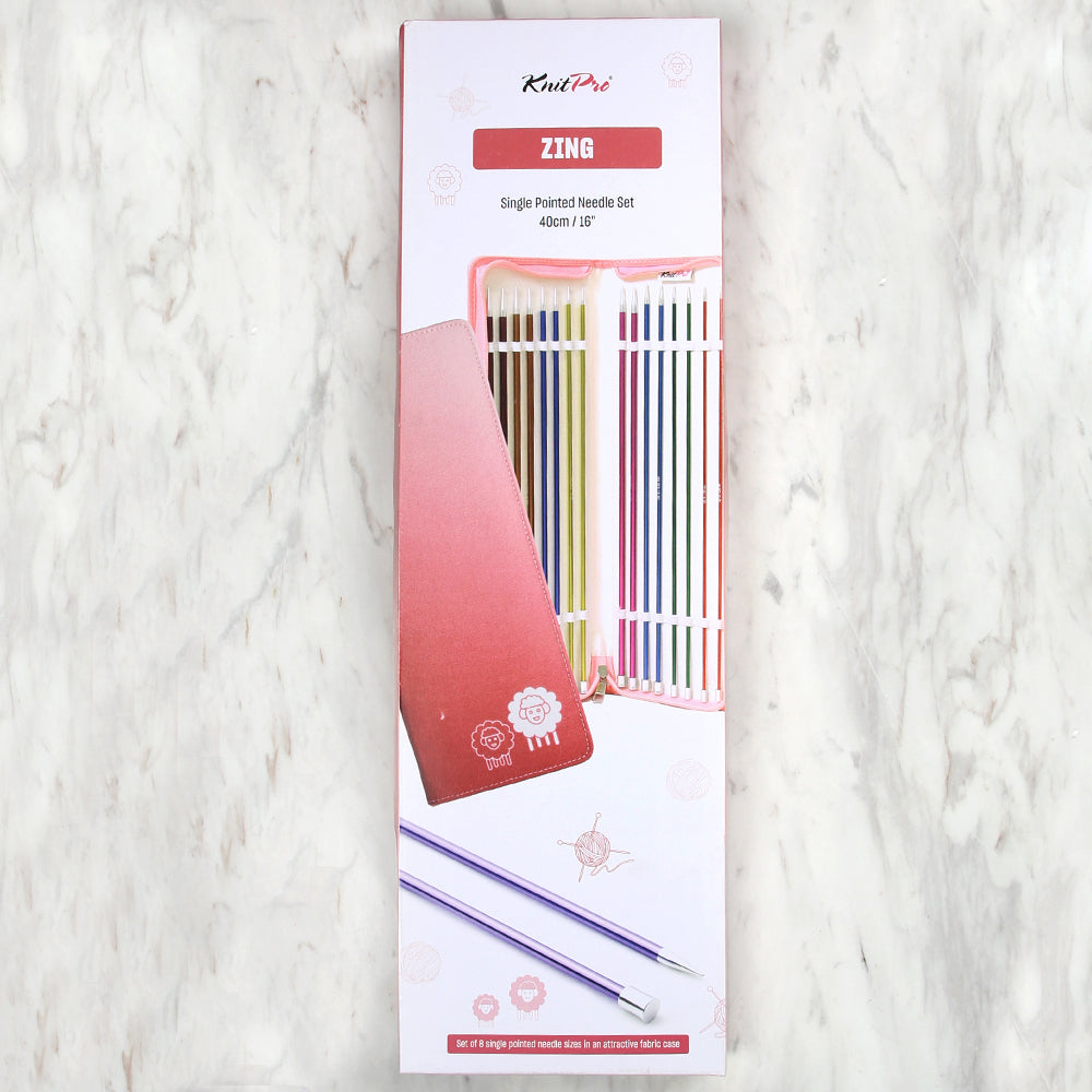 Knitpro Zing Sock Needle Set (40cm) - 47429