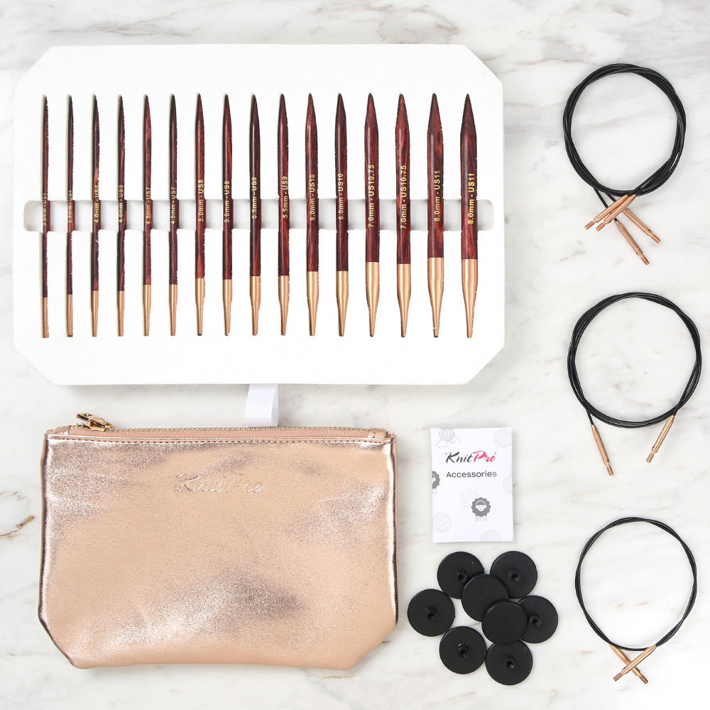 KnitPro Symfonie Rose Interchangeable Circular Knitting Needles Set 20