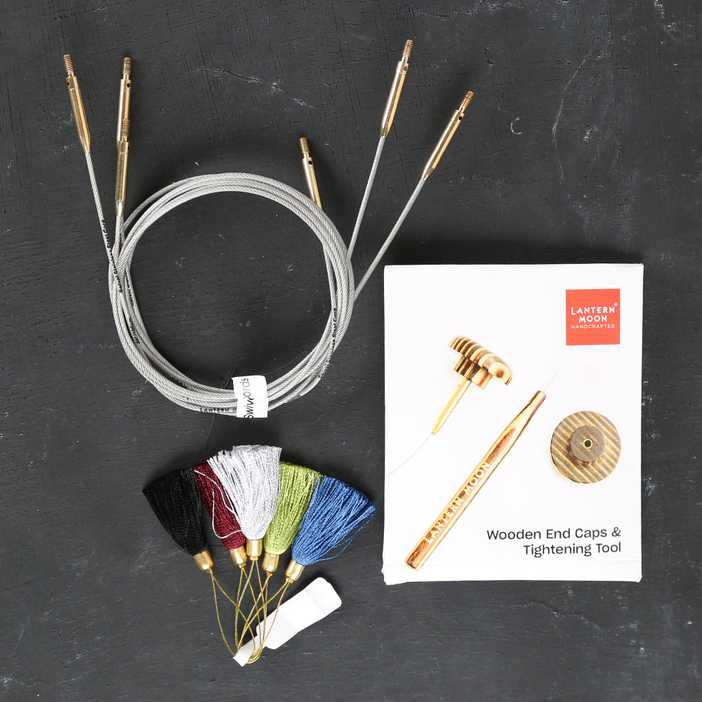 Lanternmoon Ebony Wood Interchangeable Set of 8 Needles - Glory - 350303