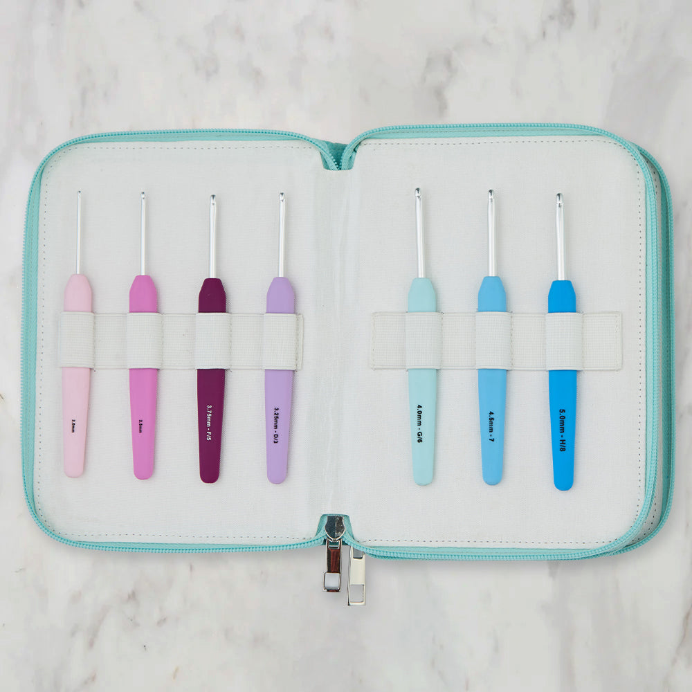 KnitPro Waves 2.0 Grande 14-Piece Crochet Hook Set - 30952