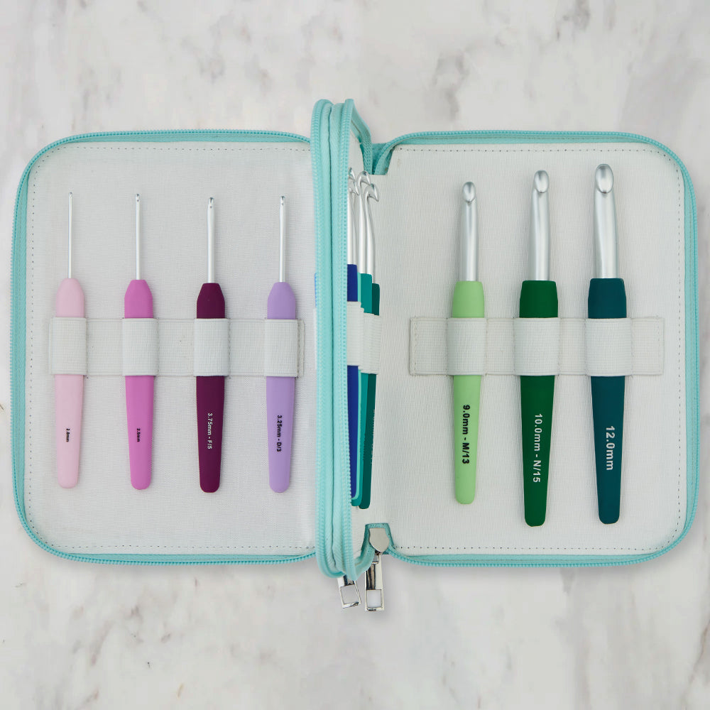 KnitPro Waves 2.0 Grande 14-Piece Crochet Hook Set - 30952