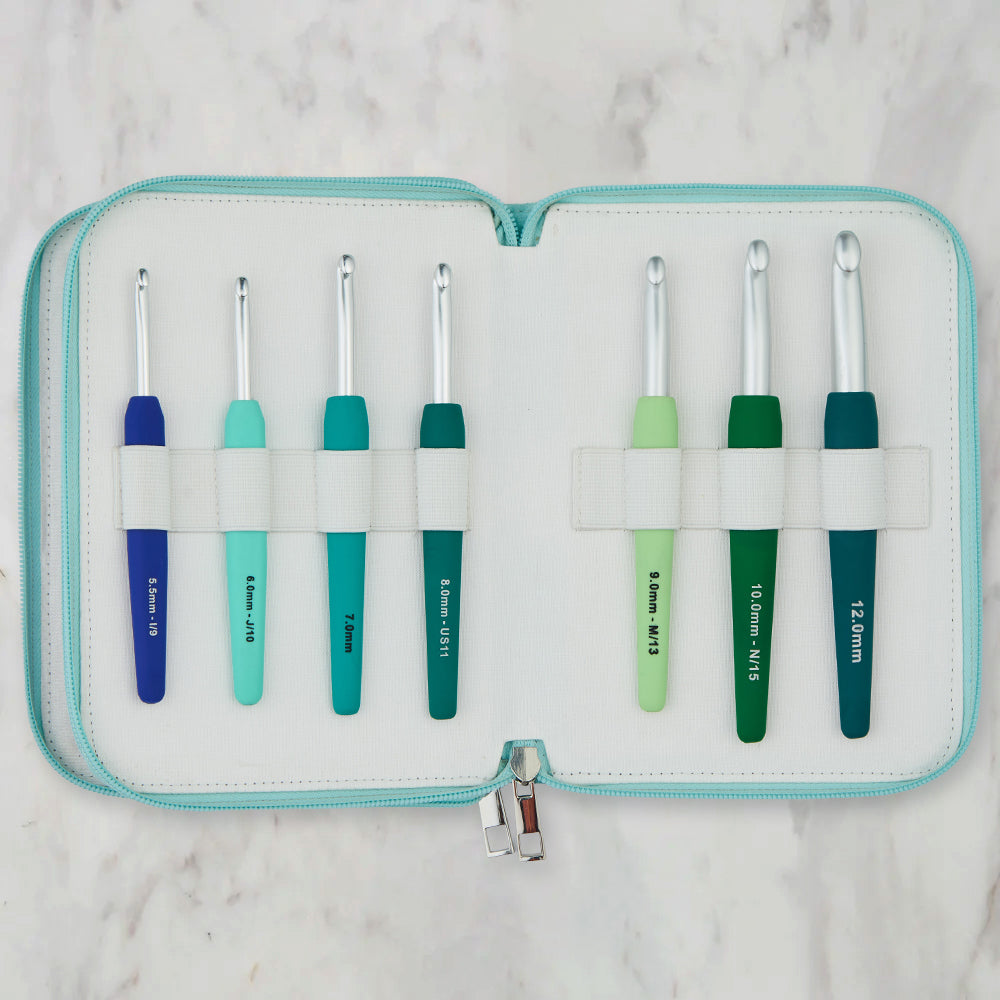 KnitPro Waves 2.0 Grande 14-Piece Crochet Hook Set - 30952