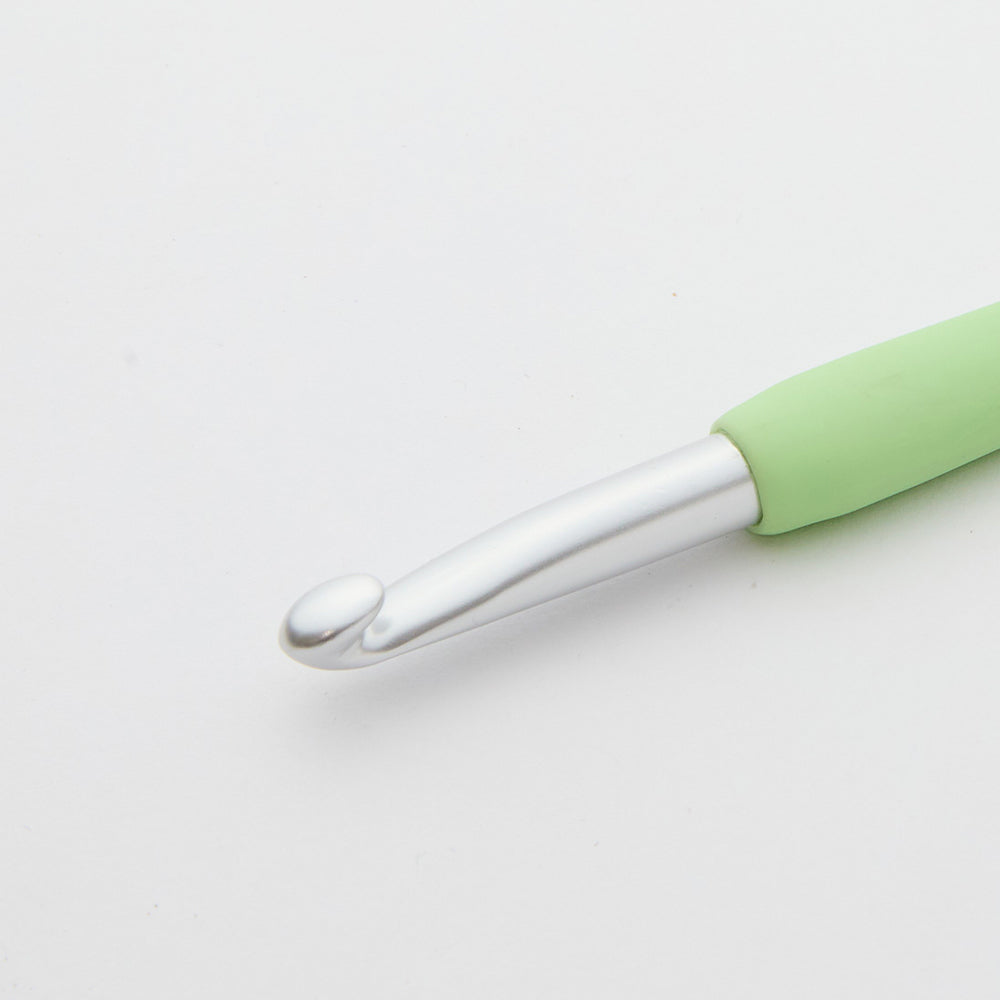 KnitPro Waves 9 mm Green Soft Handle Wool Crochet Hook - 30947
