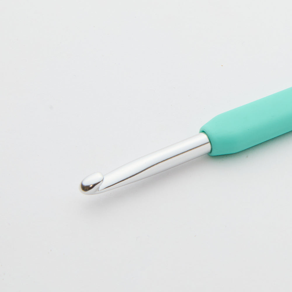 KnitPro Waves 6 mm Green Soft Handle Wool Crochet Hook - 30943