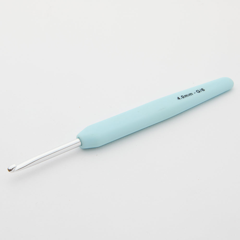 KnitPro Waves 4 mm Green Soft Handle Wool Crochet Hook - 30939