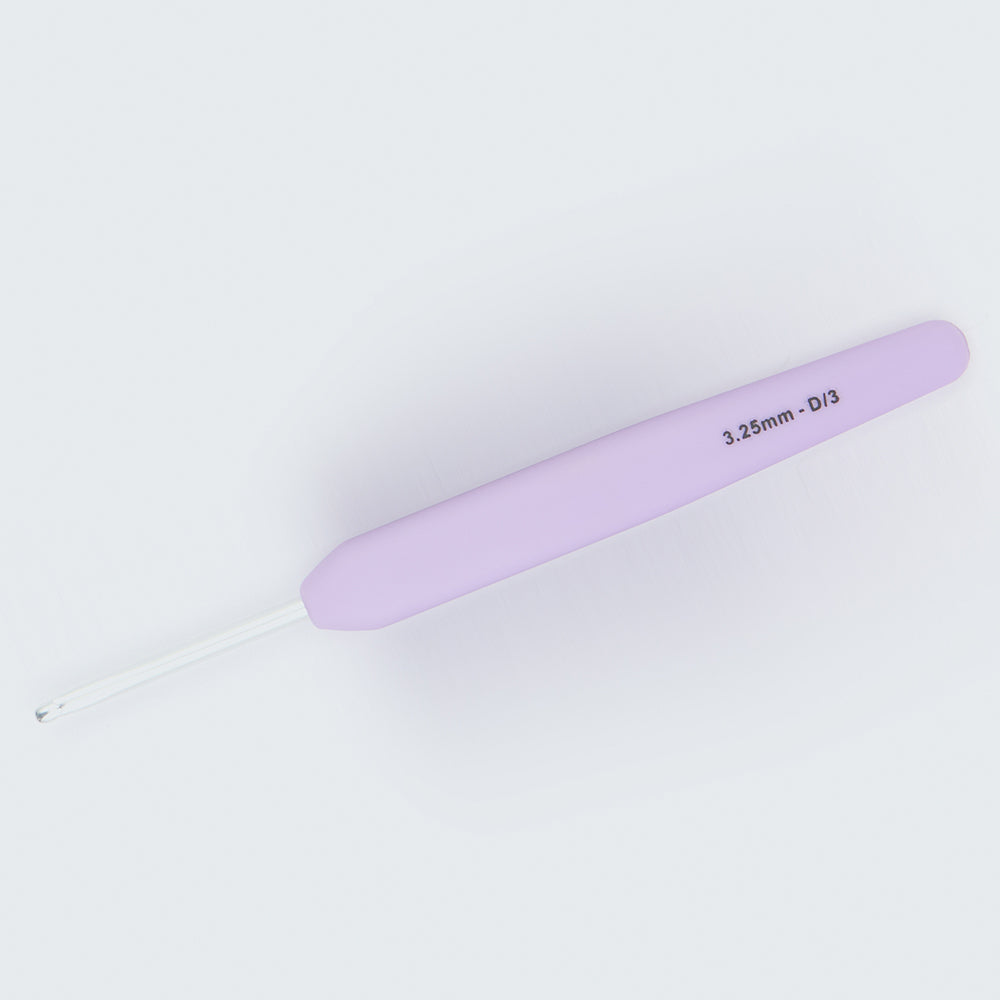 KnitPro Waves 3.25 mm Pink Soft Handle Wool Crochet Hook - 30936