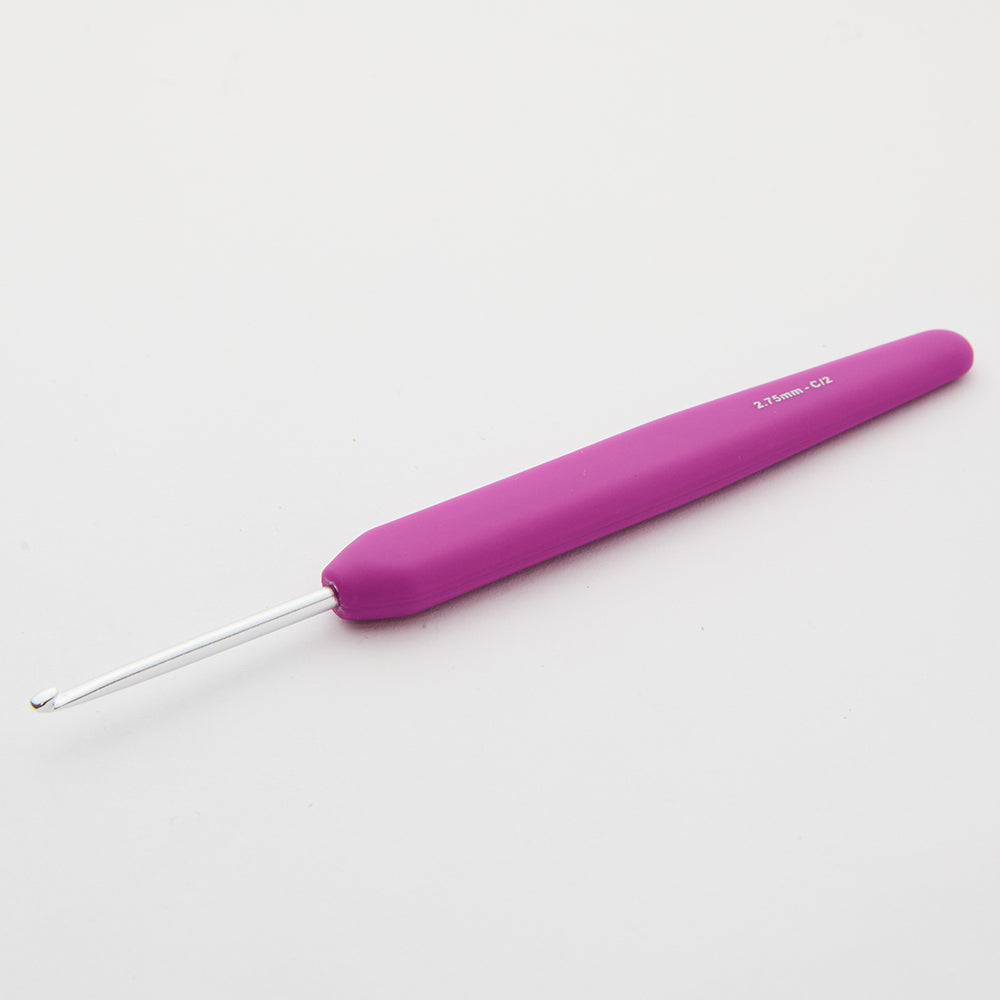 KnitPro Waves 2.75 mm Fuchsia Soft Handle Wool Crochet Hook - 30934