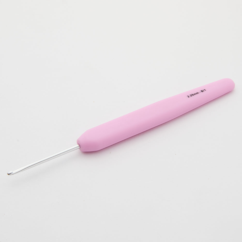 KnitPro Waves 2.25 mm Pink Soft Handle Wool Crochet Hook - 30932